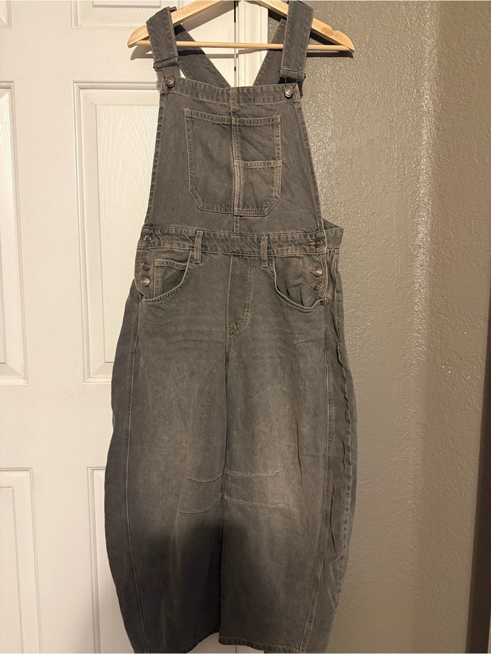 Free People Denim Barrel Overall Jeans